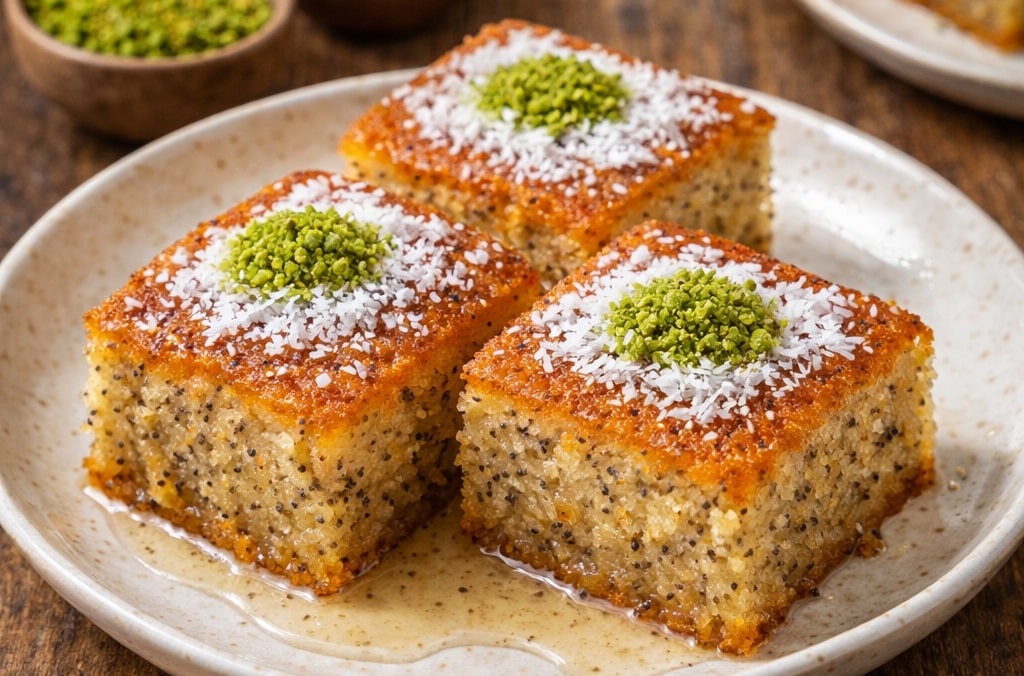 Tam Ölçülü Haşhaşlı Revani Tatlısı Tarifi